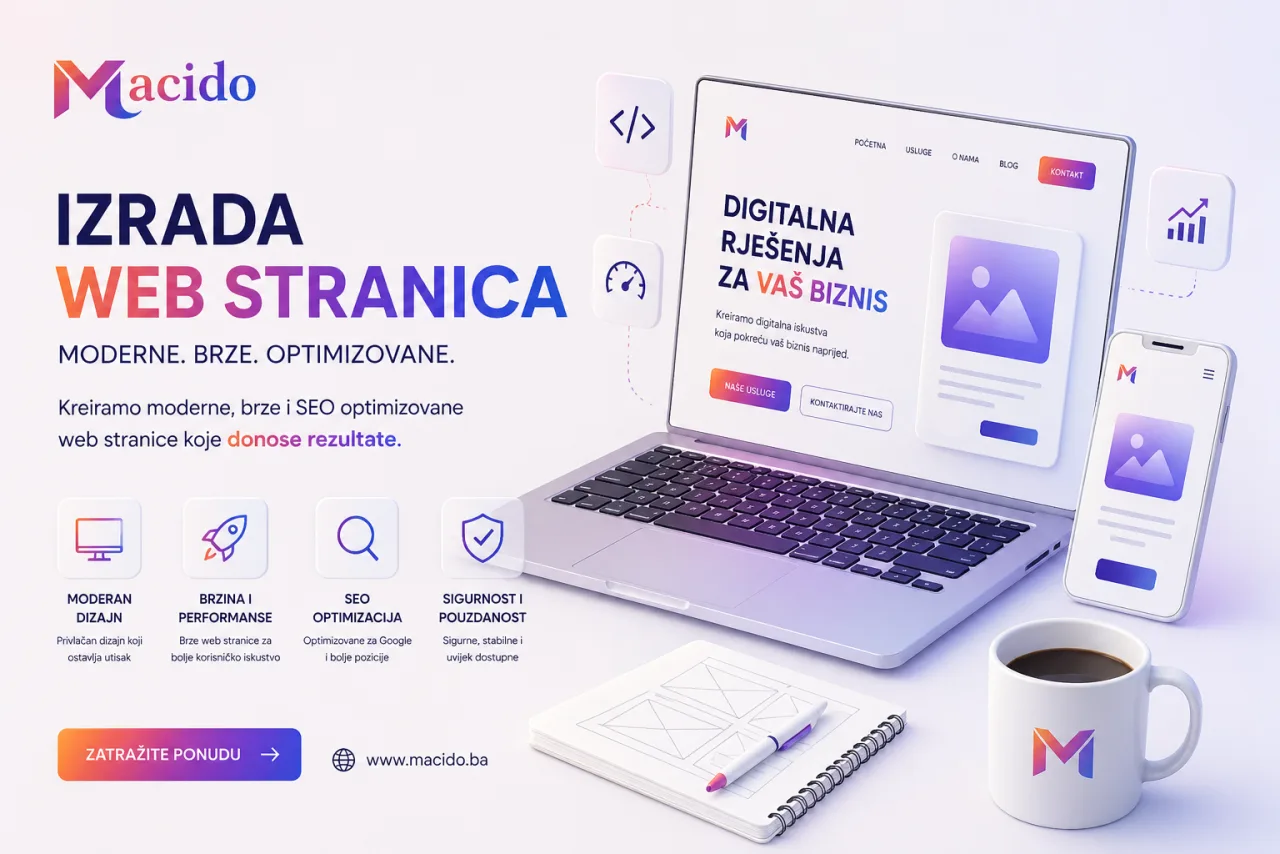 Izrada web stranica — profesionalni razvoj u Bosni i Hercegovini — macido tim